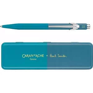 Pildspalva Caran d’Ache 849 Paul Smith Edition 4 M, Cyan/Steel, dāvanu kastītē
