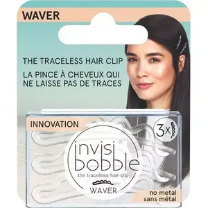 Заколка для волос INVISIBOBBLE Waver — бесследная, Crystal Clear Black, набор 3 шт.
