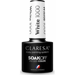 Claresa гибридный лак для ногтей Soak Off UV/LED 1000 White 5 г