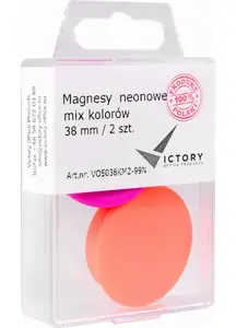 Magnetic Whiteboard Magnets Victory 38 mm mixed colors, pack of 2