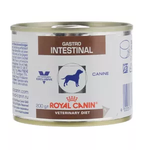 Veterinārais barības konservs Royal Canin Gastro Intestinal 200 g — pieaugušiem suņiem, putnu garša, gremošanas atbalsts