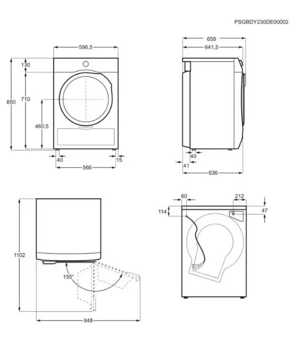 Electrolux EW9D587KCE veļas žāvētājs Photo 3