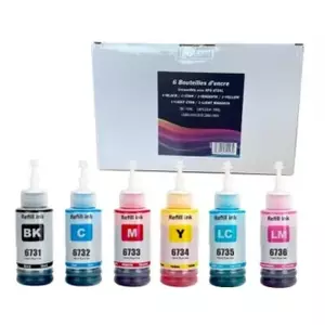 Картридж GenerInk Epson T673X BK/C/M/Y/LC/LM 6 x 70 мл