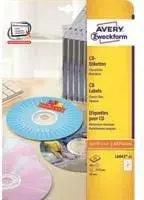 Наклейки для принтера Avery Zweckform L7760-25, белые, лазерная печать, A4, 25 листов (50 этикеток)
