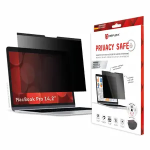 Displex PRIVACY SAFE Магнитный двусторонний фильтр конфиденциальности для MacBook Pro 14.2 дюйма Безрамочный экран Угол обзора 30° Твердость 5H