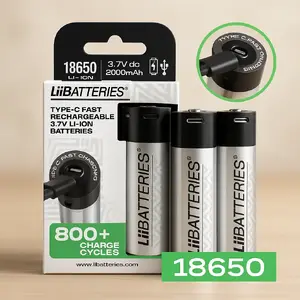 Uzlādējama litija‑jonu akumulators Liibattaries LIB510842 2000mAh 3.7V ar USB‑C uzlādi