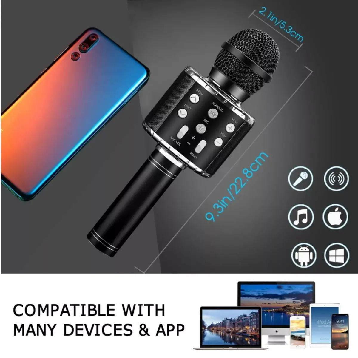 Microphone iWear M85 Bluetooth with Speakers and Recording Photo 3