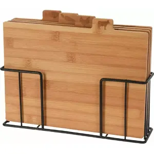 Wooden chopping board set 4 pcs with stand, Excellent Houseware