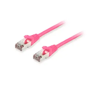 Network Cable Equip Cat.6A S/FTP Patch Cable RJ-45 15m Pink
