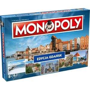 Board game Winning Moves Monopoly Gdańsk edition, themed city board, collector's map