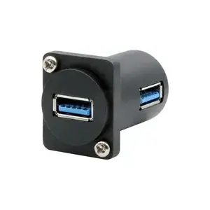 Переходник USB-A гнездо-gnездо 90° Exsys EX-49154, USB 3.2 Gen 1