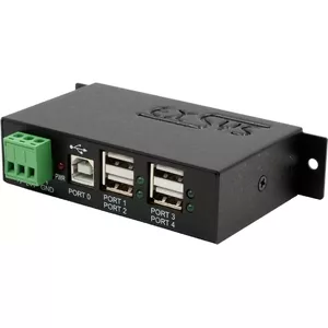 USB-концентратор Exsys EX-1163HMS — 4 порта, защита от ЭСД 15 кВ, комплект для DIN-рейки