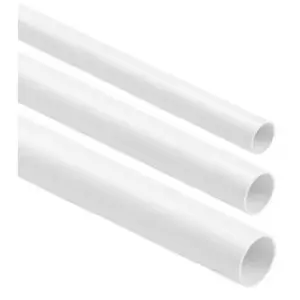 Cieta gluda elektroinstalācijas caurule WHITE RL-28 2 m, iepakojumā 25 gab.