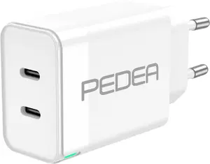 Зарядное устройство PEDEA Schnellladegerät Dual PD 40 Вт USB Type-C/C белое - двойной PD, 40 Вт, USB-C на USB-C