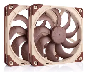 Noctua NF-A14X25 G2 PWM SX2-PP Computer Case Fan 14 cm Beige 2-Pack 1500 RPM 155.6 m3/h SSO Bearing