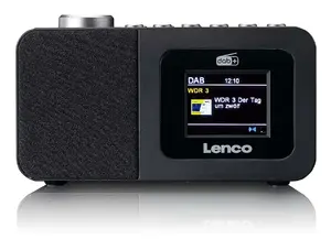 Lenco CR-625BK Portable Analog & Digital Radio with DAB, DAB+ and FM, 3 W RMS Power, LCD Display, and 3.5 mm Headphone Jack in Black