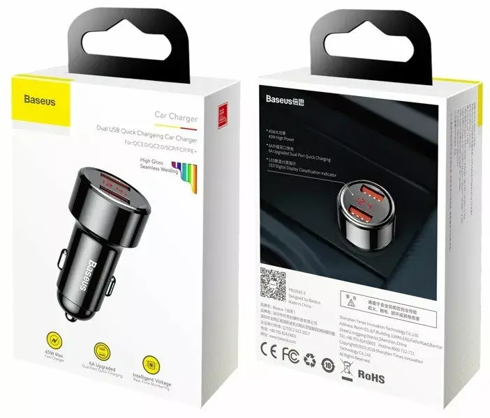 Baseus CCMLC20A-01 Auto USB ātrā lādētāja Photo 6