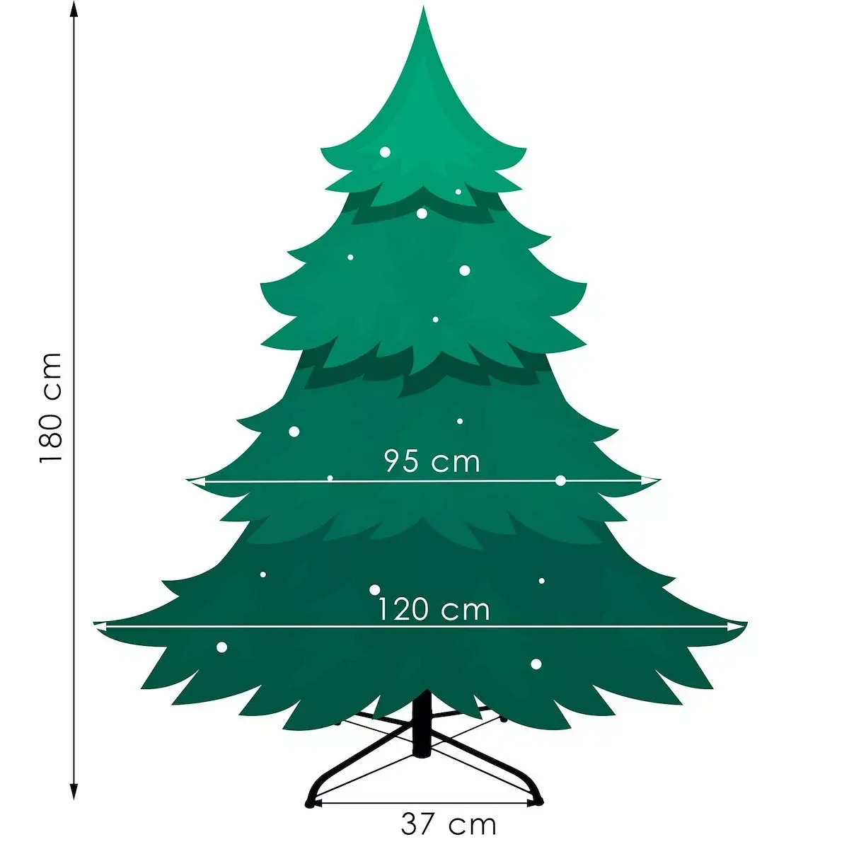Springos CT0177 Premium Artificial Christmas Tree 180 cm Photo 4