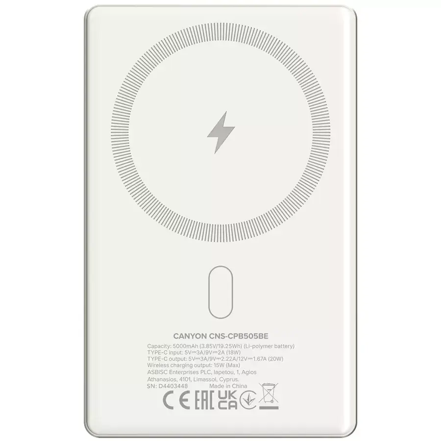 Портативный аккумулятор Canyon CNS-CPB505BE Photo 3