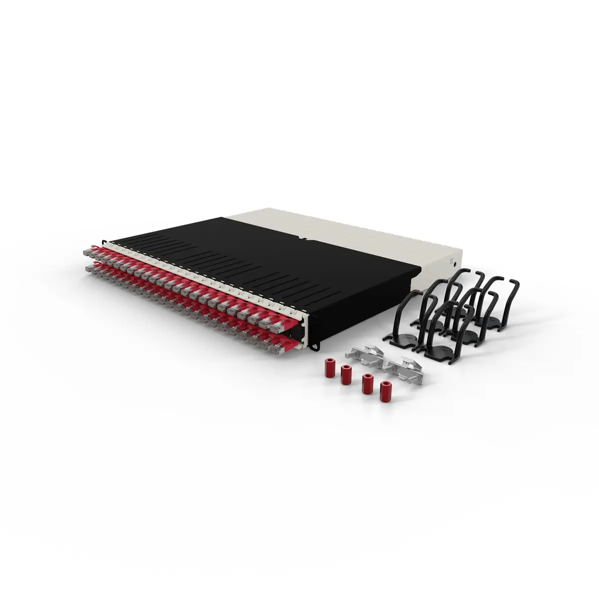 Patchbox .one 8RU Red Cat6a U/FTP Cable Management System Photo 4