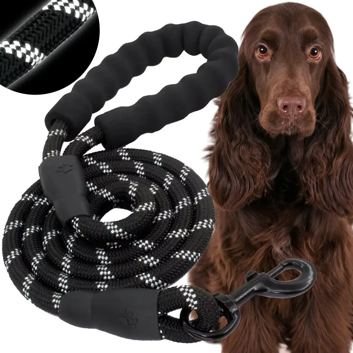 Dog training leash Springos PA0332 — 5 m, up to 50 kg Photo 2