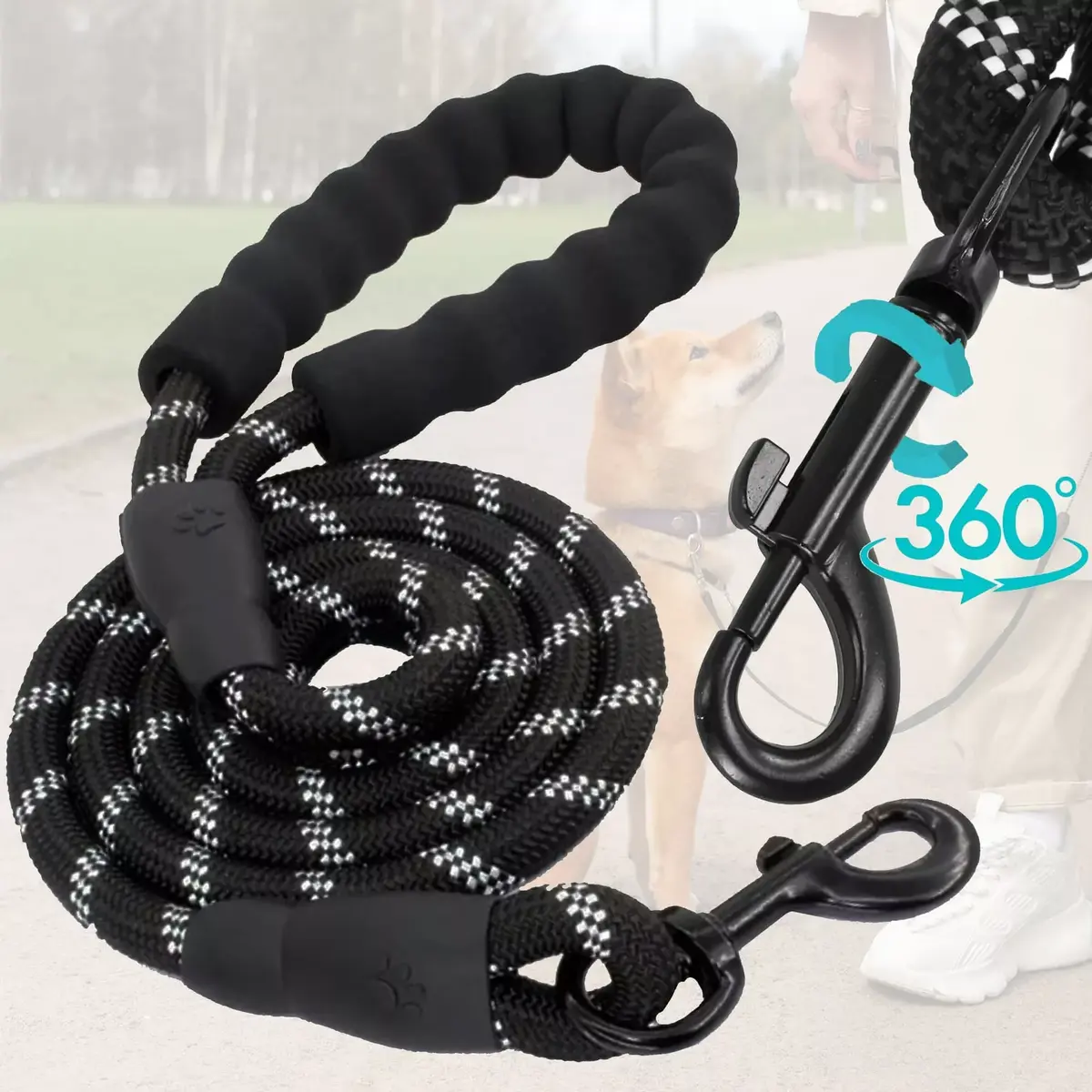 Dog training leash Springos PA0332 — 5 m, up to 50 kg Photo 7