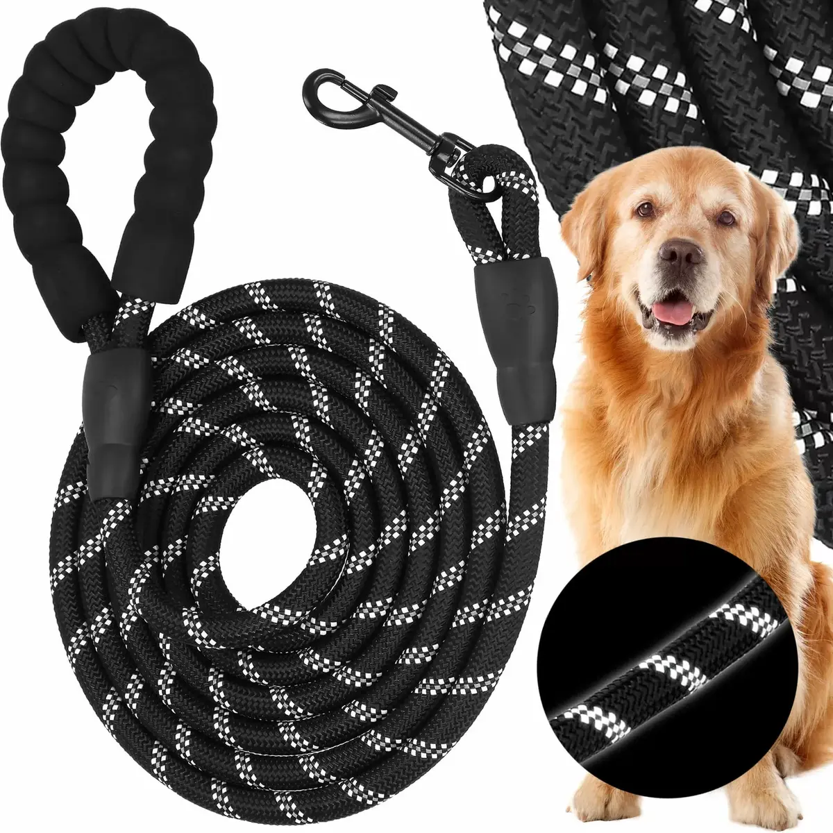 Dog training leash Springos PA0332 — 5 m, up to 50 kg Photo 10