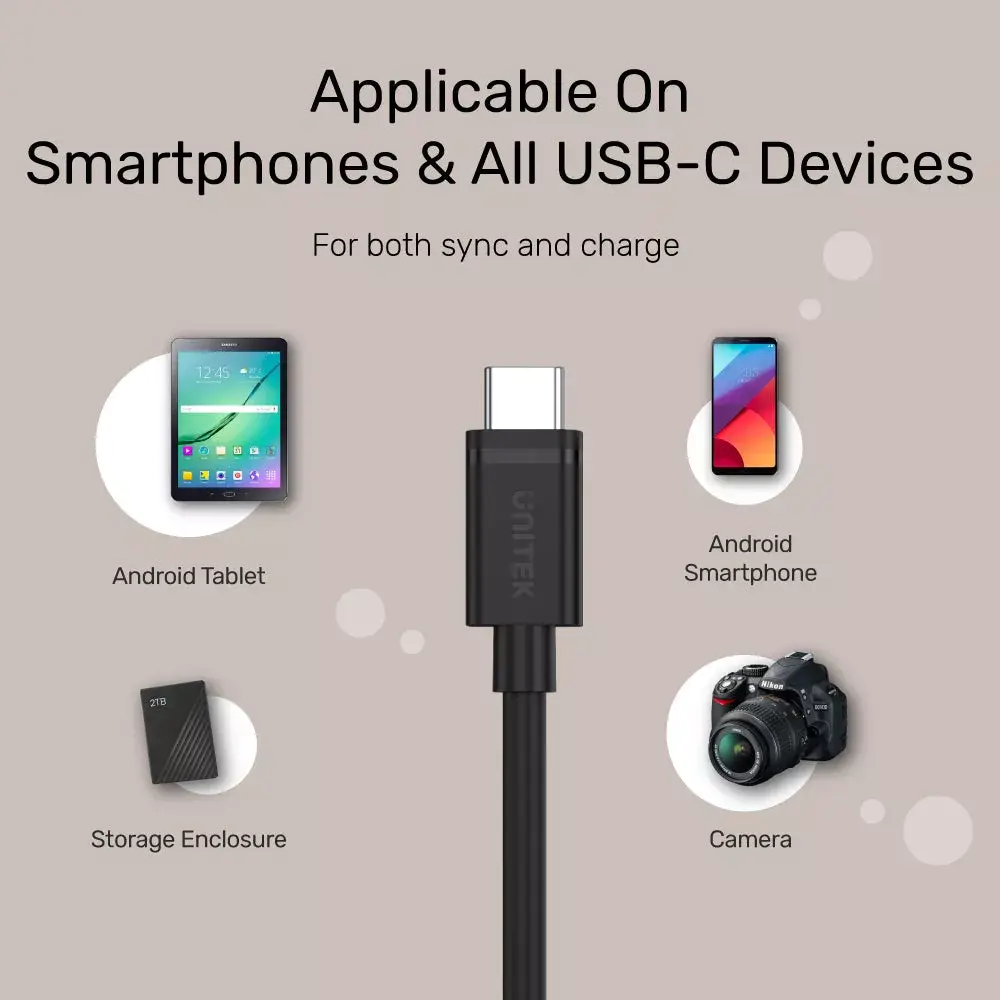 Unitek USB C–USB C cable Y-C477BK01-2M Photo 2