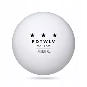 Galda tenisa bumbiņas FDTWLV baltas 40 mm 3-zvaigznes, iepakojumā 6 gab.