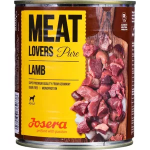 Влажный корм для собак JOSERA Meatlovers Pure Lamb 800 г, полнорационный влажный корм для взрослых собак