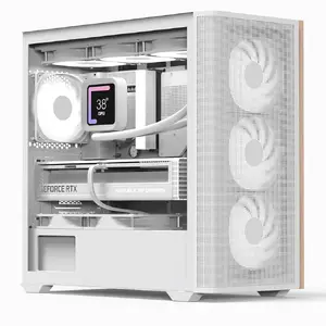 Mini Tower PC Aerocool D301A White Wood ATX Power Supply