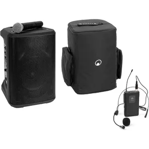 Portable Wireless PA System Omnitronic PORTY-8A with Headset Transmitter and Soft Bag