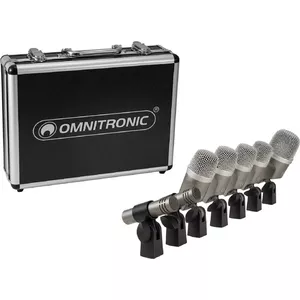 Drum Microphone Set Omnitronic MIC 77-7LMH MK2 — 7-piece kit for multi-mic drum recording