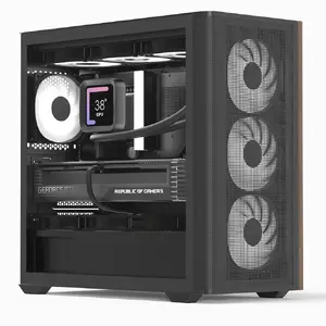 Mini Tower PC Aerocool D301A Black Wood ATX Power Supply