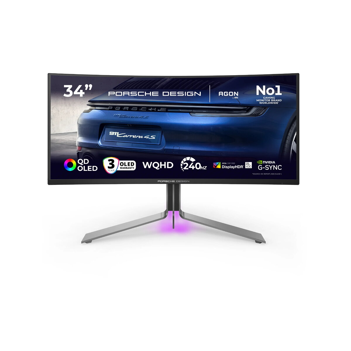 AOC Porsche PD34 Izliekts spēļu monitors