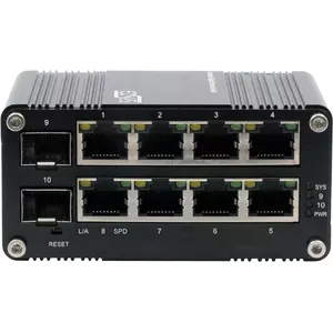 Pārvaldāms gigabitu slēdzis Exsys EX-62035M-SFP — 8 Gigabit RJ45 + 2 SFP porti, tīmekļa pārvaldība