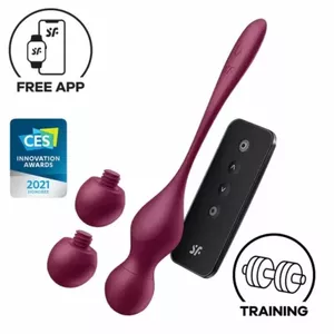 Вагинальные шарики Satisfyer Силикон Красный Вино