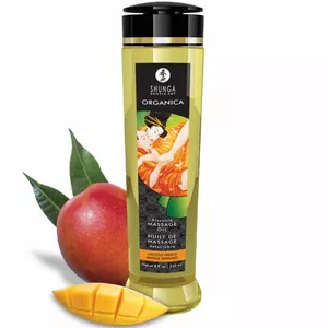 Массажное масло Shunga Organic Mango 240 мл — органическое масло с ароматом манго, 240 мл