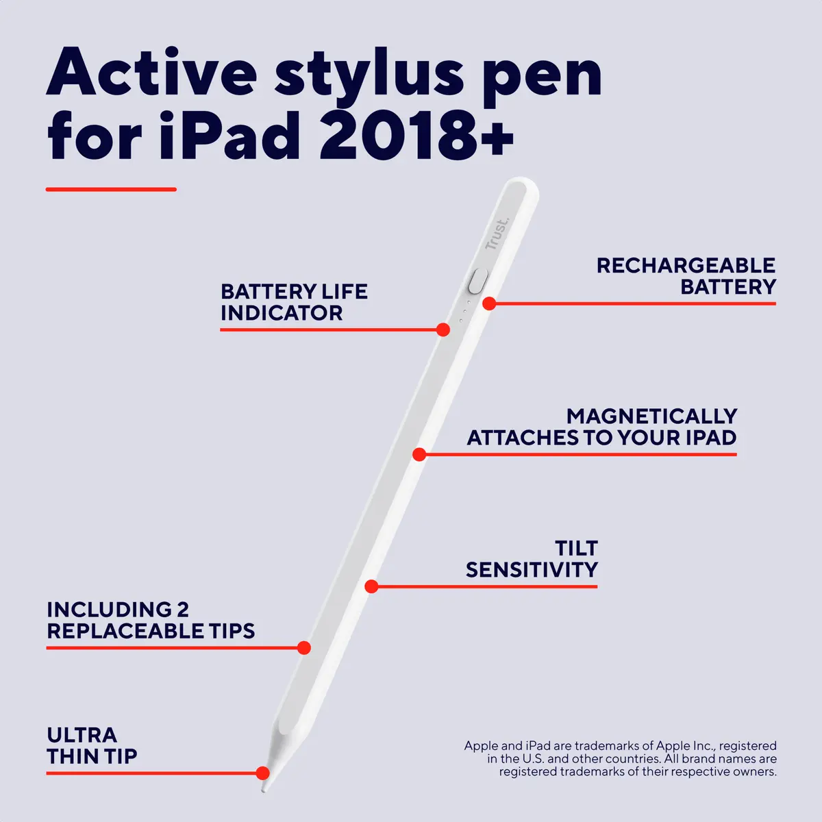 Aktīvais stilus Trust Kyna Apple planšetdatoriem Photo 2