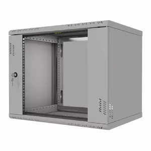 19" rack skapītis Stalflex P-RC19-9U-450GG 9U, 450 mm dziļums, stikla priekšējās durvis