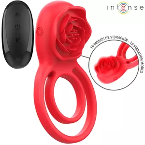 Penis Extension INTENSE GAIL STIMULATOR ROSE 10 VIBRATIONS RED REMOTE CONTROL