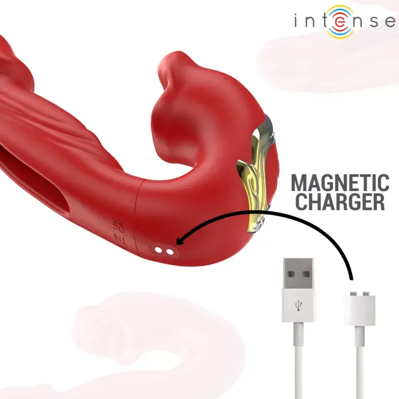 INTENSE NATHY Double Vibrator with Stimulating Mouth Photo 6