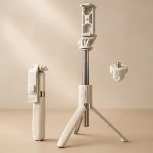 Selfie stick Riff L02 wireless extendable up to 100 cm with tripod, model L02/WH