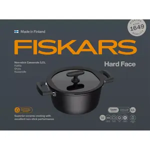 Saucepan Fiskars 1075526 Hard Face pot 3.5 L with durable non-stick coating