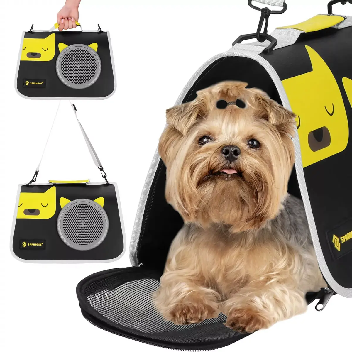 Pet carrier Springos PA0234 24×40×24 cm Photo 2