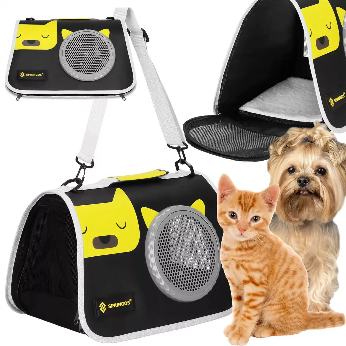 Pet carrier Springos PA0234 24×40×24 cm Photo 3
