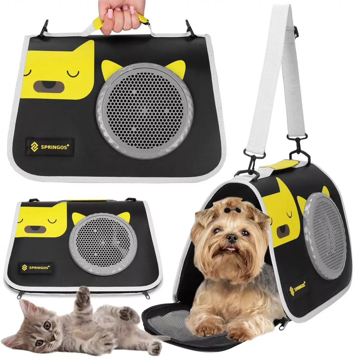 Pet carrier Springos PA0234 24×40×24 cm Photo 10