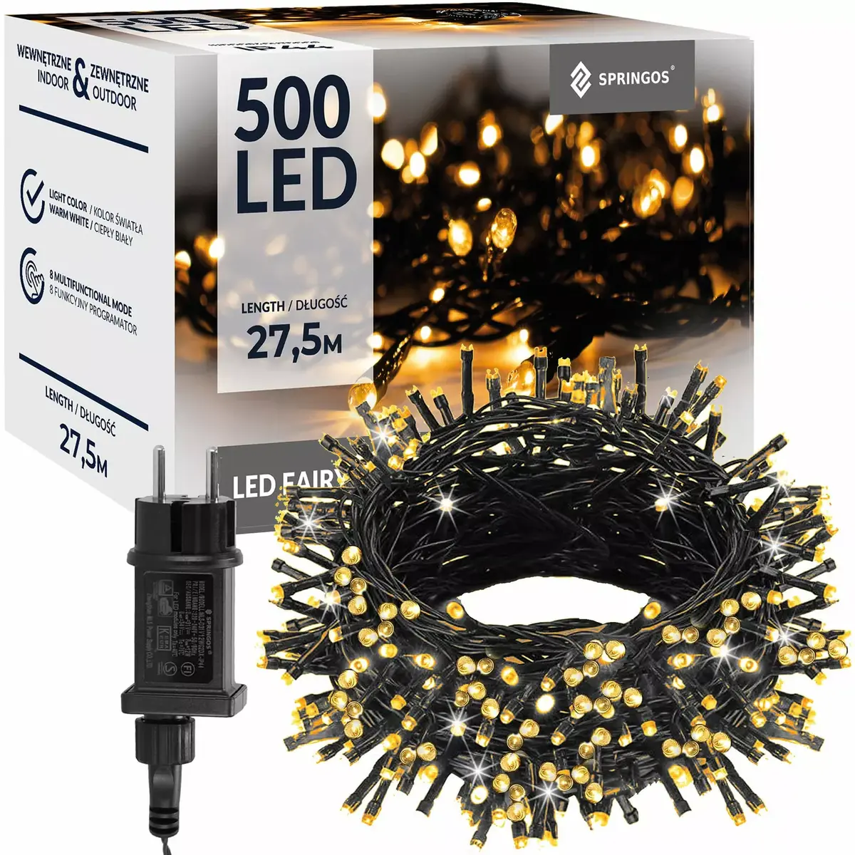 Гирлянда Springos CL0540 — 500 LED, 27,5 м Photo 3
