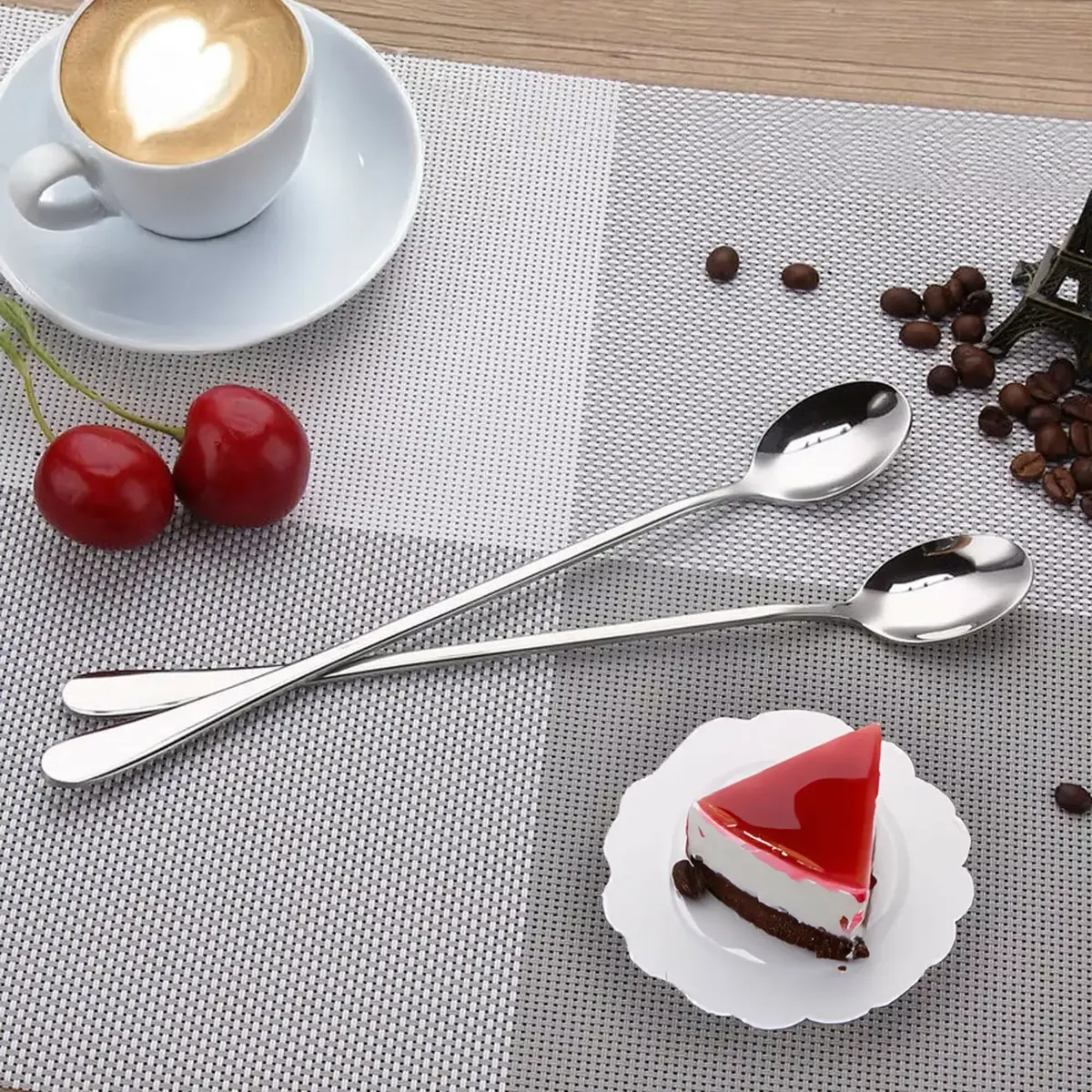 Springos HA7498 stainless steel latte & dessert spoons Photo 3