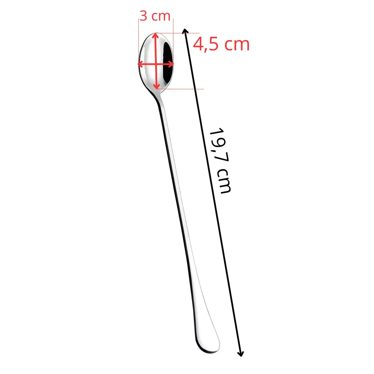 Springos HA7498 stainless steel latte & dessert spoons Photo 6